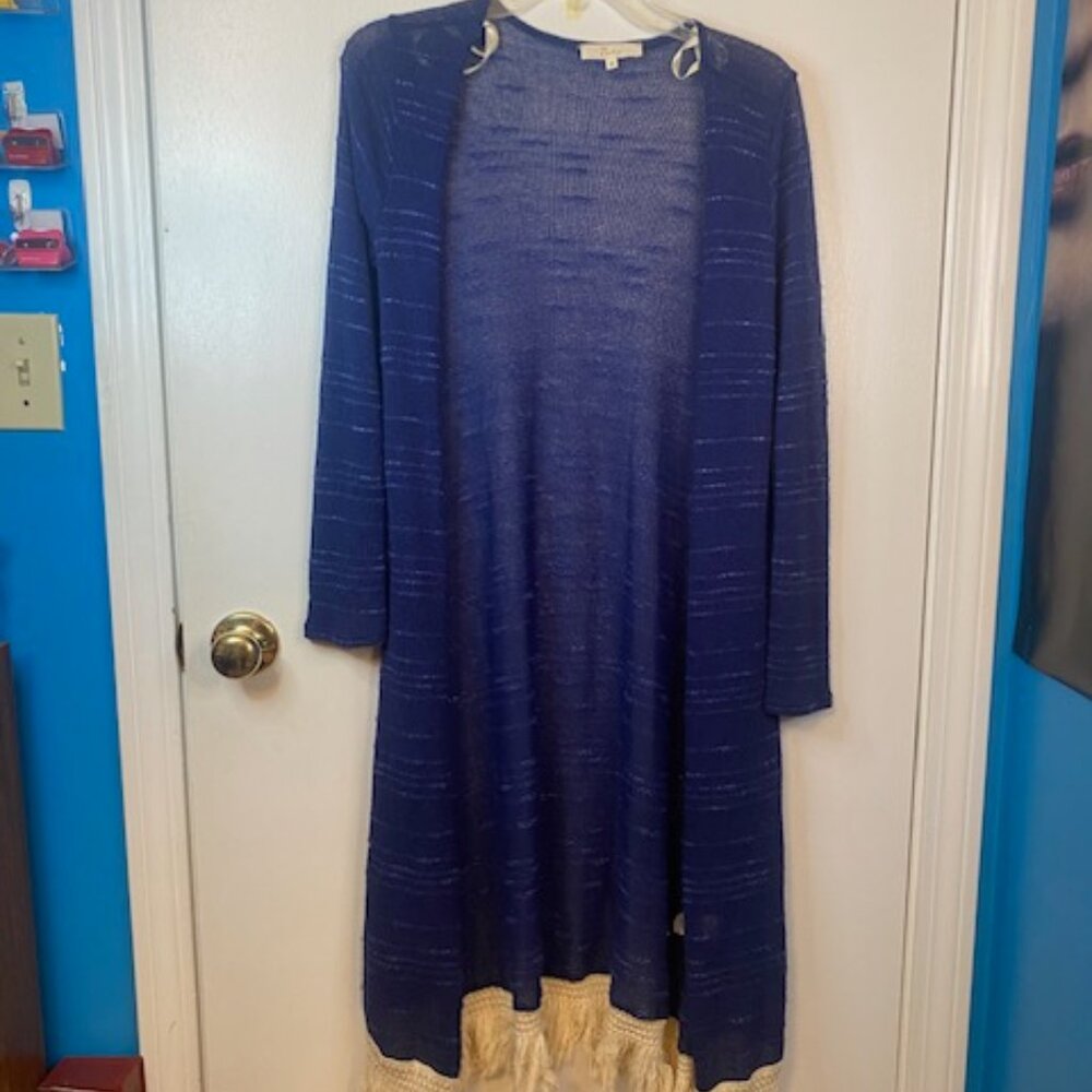 Nabee Royal blue long sleeve long sweater